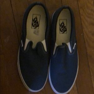 Vans navy slip on size 10